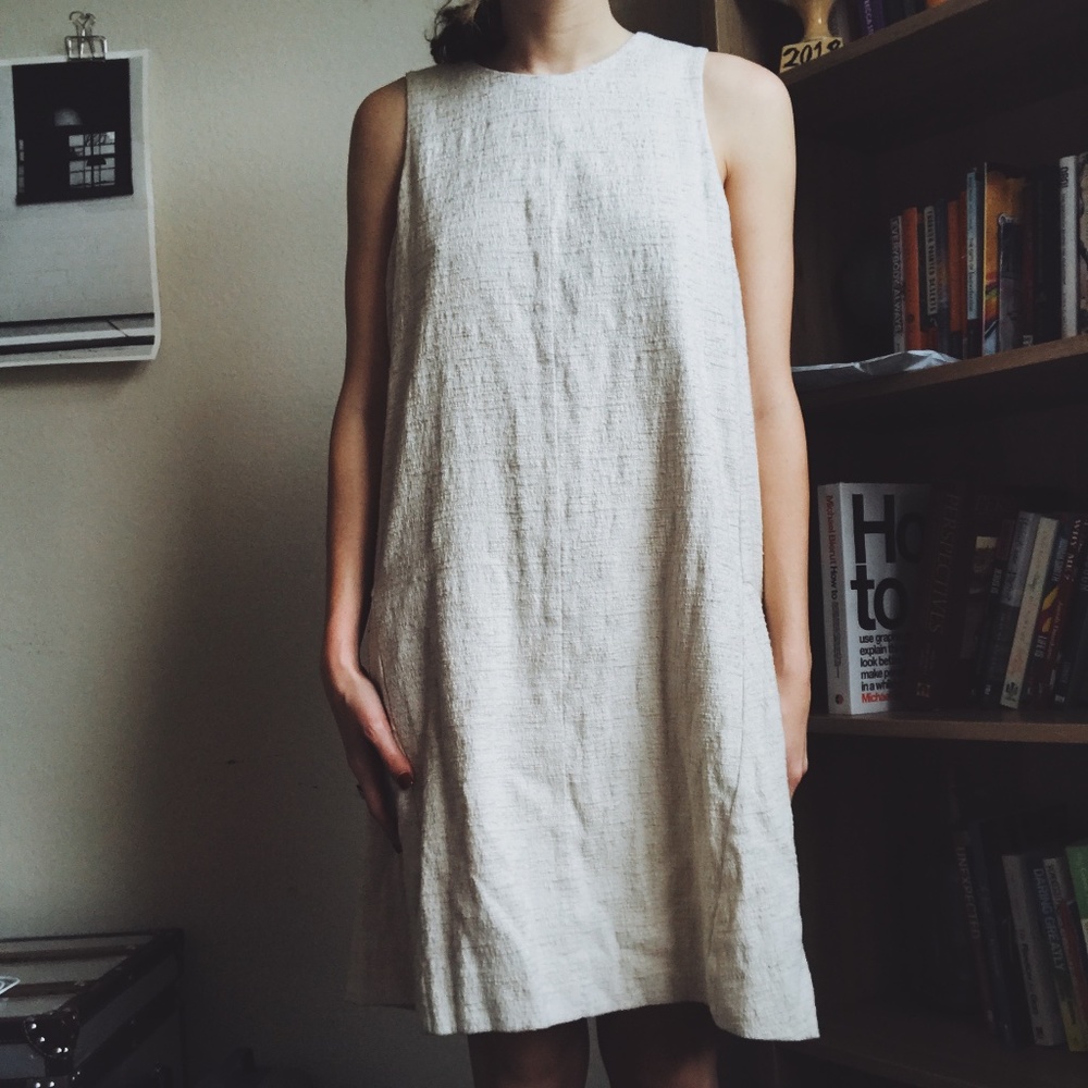 J Crew Thick Cream Work Dress